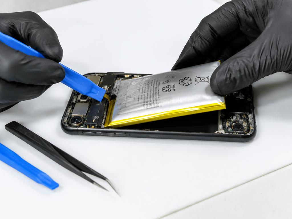Substituição de bateria de smartphone